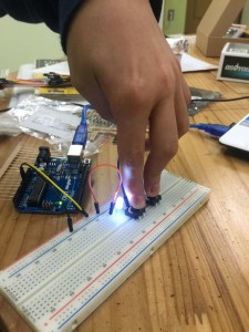 LEDが点とした